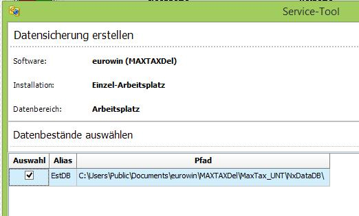 Datensicherung datenbank
