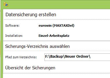 Datensicherung pfad